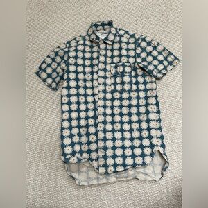 Eighteen Waits linen blend short sleeve shirt, size S